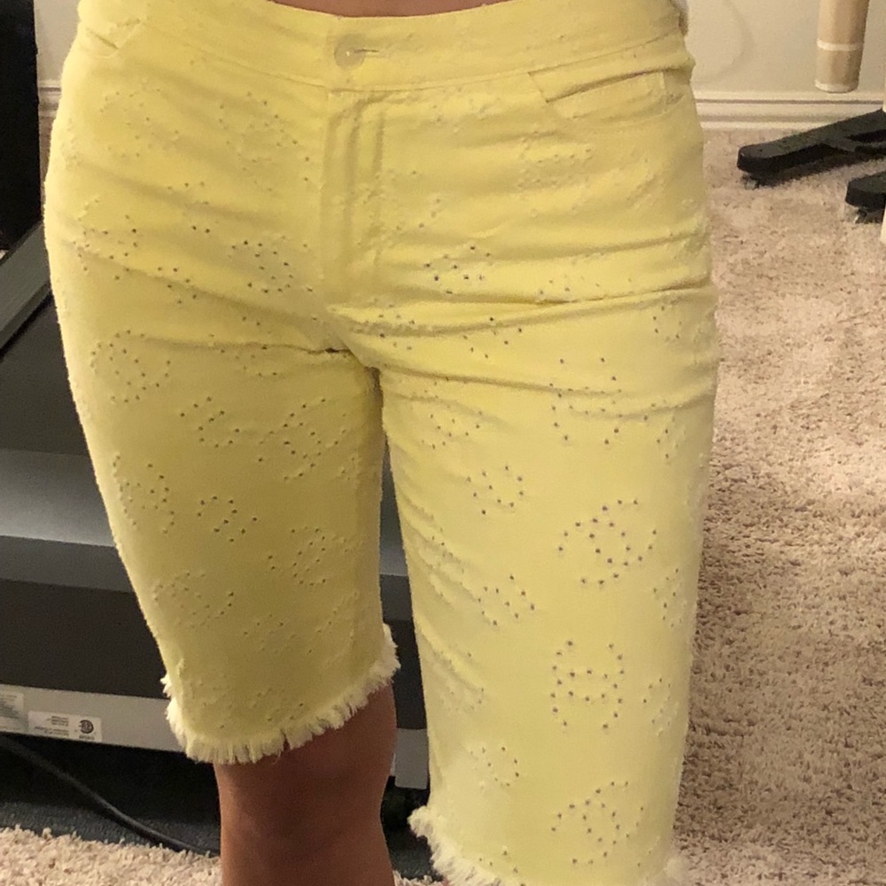 SOLD Chanel shorts! *Authentic* yellow cut off’s - Picture 2 of 7
